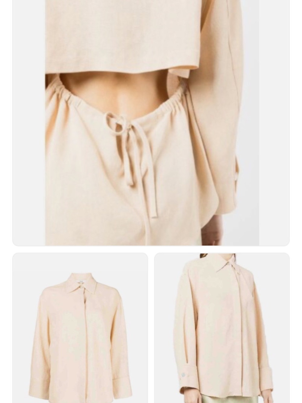 NWT Vince Tie-Fastened Long-Sleeved Shirt